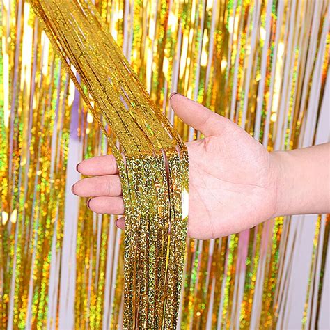 metallic curtains party decorations